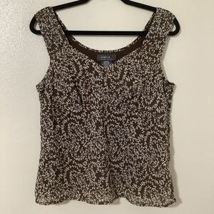 George Brown Sleeveless Swirl Print Blouse